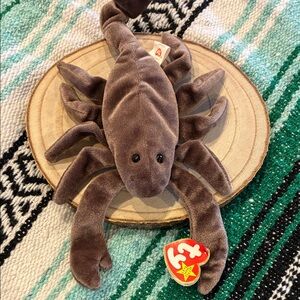 Ty Beanie Babies Scorpion Plush - Dark Brown